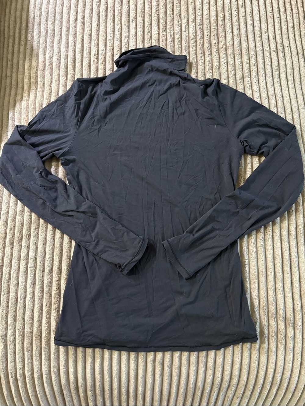 SKIMS Black Long-Sleeve Turtleneck Top